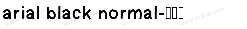 arial black normal字体转换